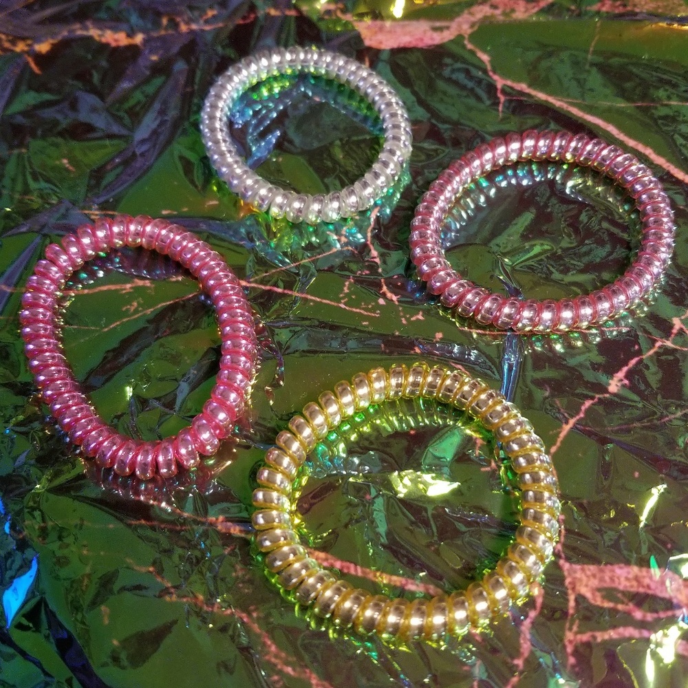 NEW Metallic Multi Color Hair Spiral Ties!